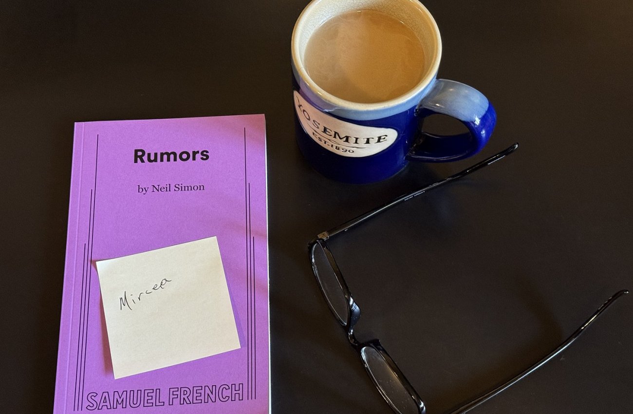 Mircea Oprea to play Lenny Ganz in Rumors by Neil Simon preparing for first full readthrough